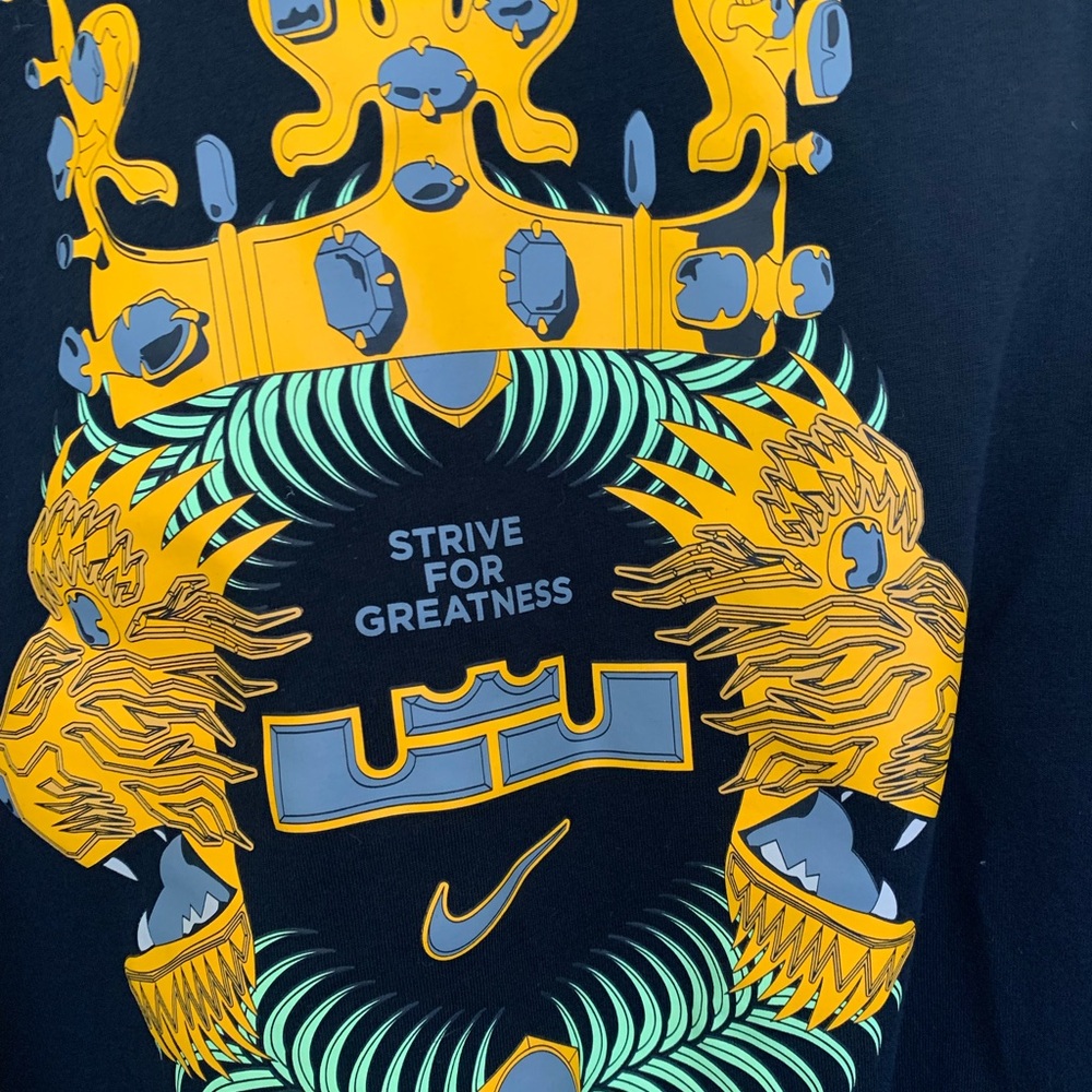 Nike Black and Yellow Long Sleeve Tee | Men M